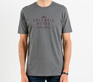 CAMISETA MASCULINA COLOMBIA MEANS MOUNTAINS NEW